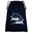 Weihnachts-Baumwolltasche 190x370mm Marineblau mit Rentier-Print