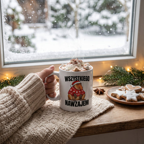 Weihnachtsbecher „Alles Gute für alle“ Schwarz