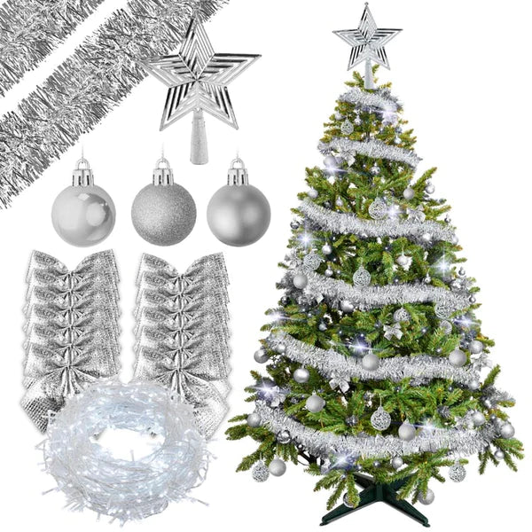 Künstlicher Weihnachtsbaum LARGE 220cm SET SILBER