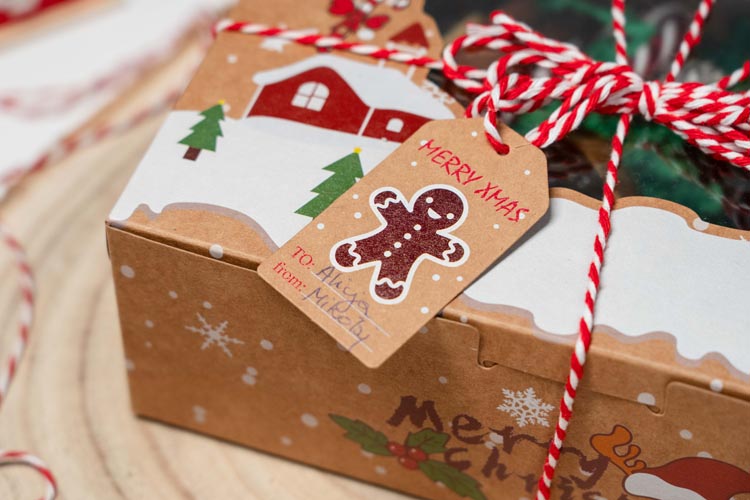 Weihnachtsgeschenkboxen Premium 12St. + Vignetten