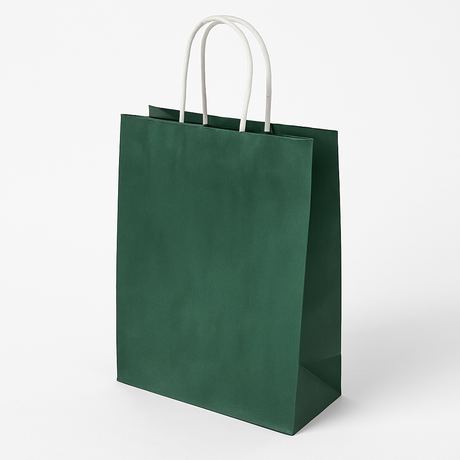 Papiertragetasche 240x100x340mm mit Premium-Drehgriff - Dunkelgrün