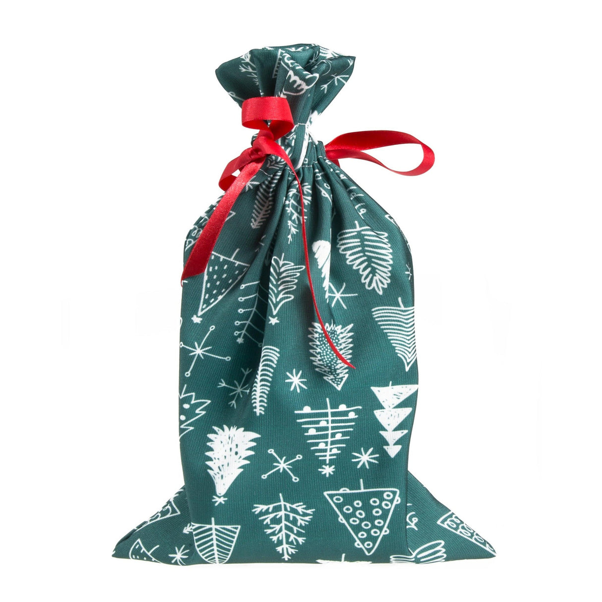 Polyestertasche 200x250 mm Grün mit Weihnachtsbaummotiv