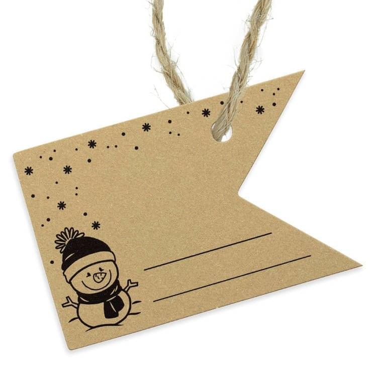 10 Stück Geschenkanhänger Weihnachten Schneemann
