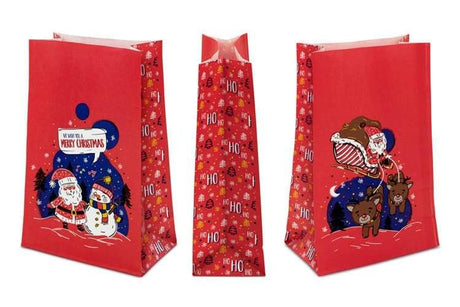 16+8x27cm Weihnachtsmann Weihnachts Geschenktüten