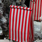 16+8x27cmT Weihnachtsgeschenkkugeln Rot gestreift
