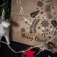 26+14x32cm Merry Christmas Weihnachts Kraft Geschenktüten Weihnachts Papiertüten mit Griffen - AllBags