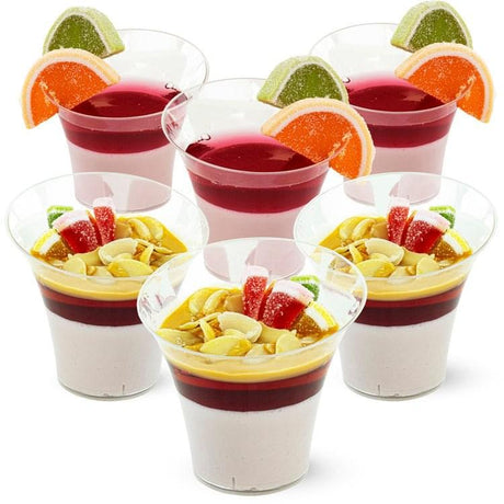 6 Stück Desserttassen Pana Cotta 180ml 6oz Wiederverwendbare Dessertgläser Plastik