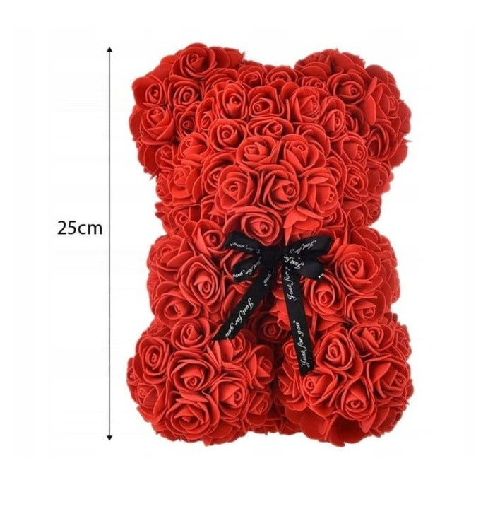 Roter Rosen-Teddybär 25 cm zum Valentinstag