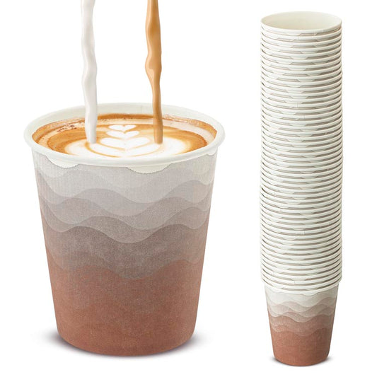 Pappbecher KRAFT Abstraktion 250ml 50 stk
