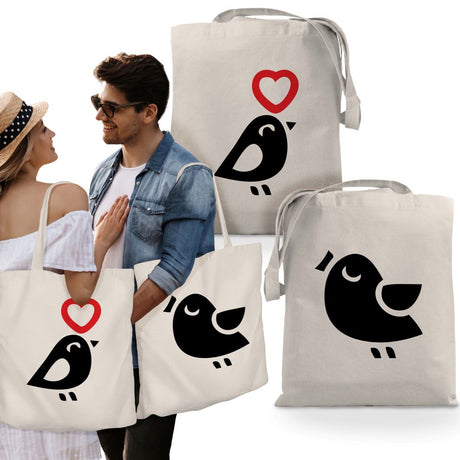 Valentinstagsgeschenk – Baumwolltaschen für Paare