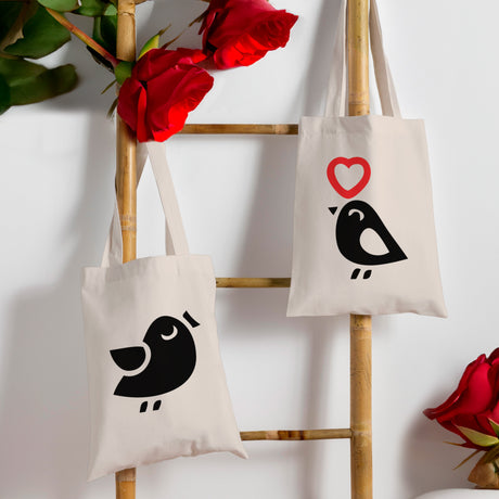 Valentinstagsgeschenk – Baumwolltaschen für Paare