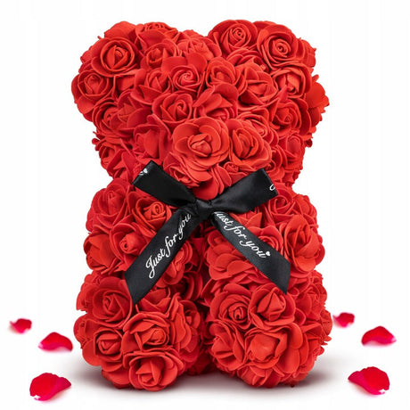 Roter Rosen-Teddybär 25 cm zum Valentinstag