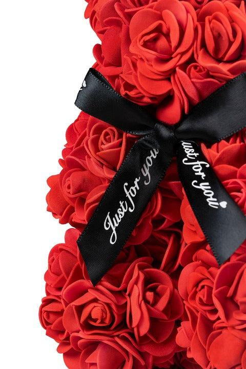 Roter Rosen-Teddybär 25 cm zum Valentinstag