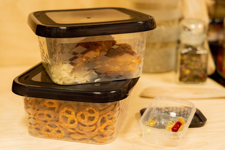 Lebensmittelbehälter Kunststoff, mit luftdichten 3 Stück