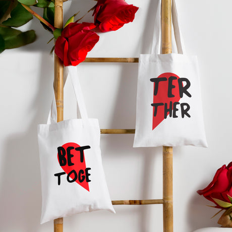 Valentinstagsgeschenk – Baumwolltaschen für Paare