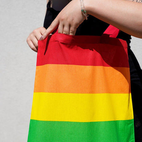 Baumwolltasche LGBT 38x42 cm Griff: 70 cm