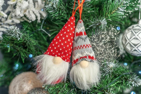 Christbaumanhänger Deko-Anhänger aus Filz set 4er Weihnachtswichtel