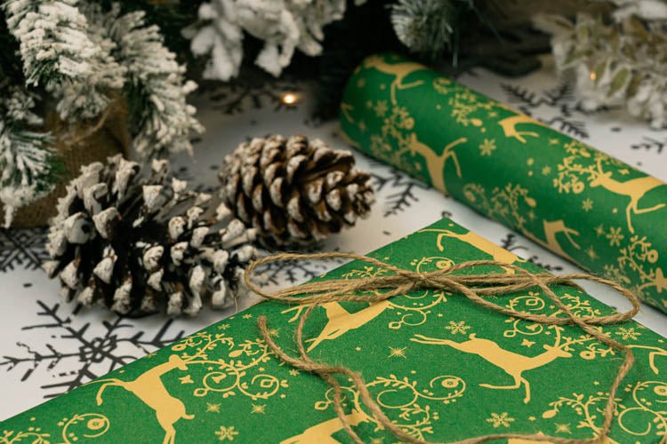 Geschenkpapier weihnachten 70cm/5m Rentier