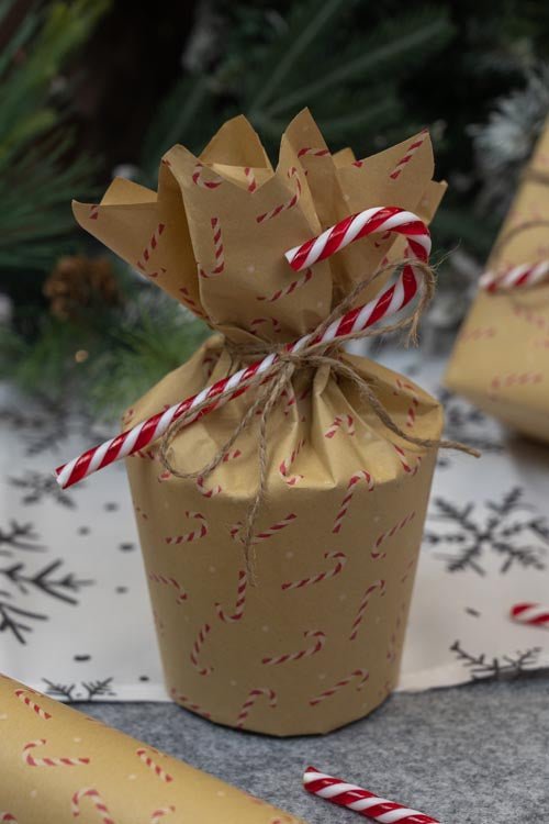 Geschenkpapier weihnachten KRAFT 70cm/5m Lollipop-Bonbons