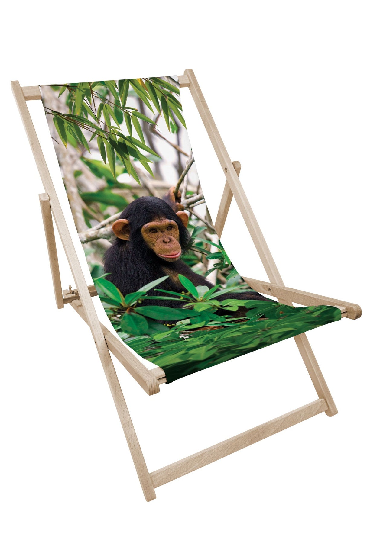 Holz-Liegestühle Affe