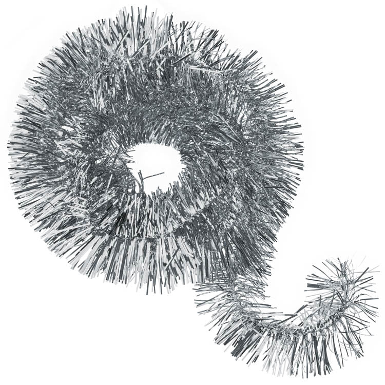 Lamettagirlande Weihnachtsgirlande 2m Silber