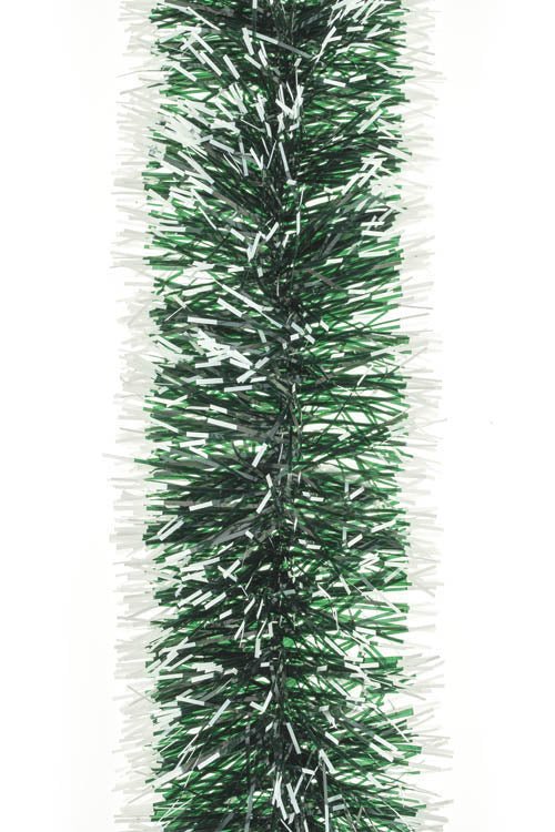 Lamettagirlande Weihnachtsgirlande 5m Grün und weiß - AllBags