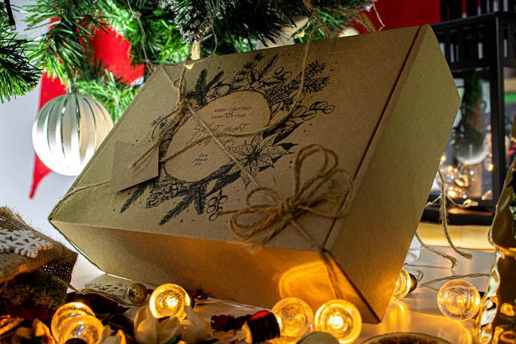 Merry Christmas Weihnachten Geschenkbox set mit 3 Stück +Jutekordel