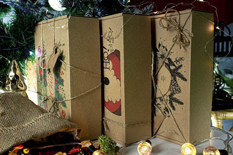 Merry Christmas Weihnachten Geschenkbox set mit 3 Stück +Jutekordel