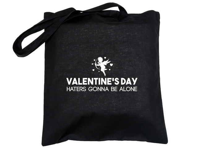 Sie ein Geschenk zum Valentinstag – eine schwarz bedruckte Tasche