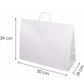 Papiertüte mit gedrehtem Griff 50+18x39cm Weiß - AllBags