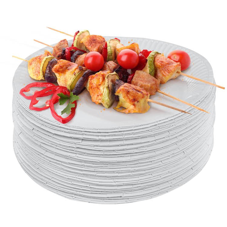 Piatti Di Carta Bianchi 15,2 Cm, Non Rivestiti, 1000 Pezzi, Usa E Getta Per Feste E Picnic