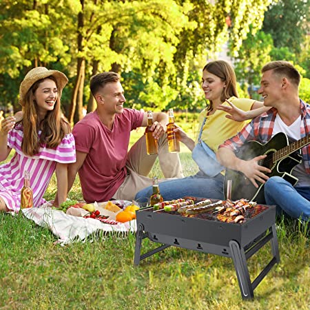 Reisegril, Barbecue Grill, Tragbarer Klappbarer Holzkohlegrill