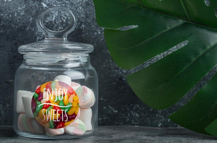 Selbstklebende dekorative Aufkleber Enjoy Sweets Süßigkeiten 10 Stück - AllBags