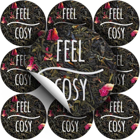 Selbstklebende dekorative Aufkleber Feel Cosy Tee 10 Stück
