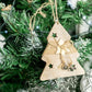 Tannenbaumschmuck Holz-Anhänger Set 4er - Weihnachtsbaumschmuck zum Dekorieren - AllBags