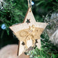 Tannenbaumschmuck Holz-Anhänger Set 4er - Weihnachtsbaumschmuck zum Dekorieren - AllBags