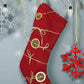 Weihnachtsstrumpf Weihnachten Jutesocke Rot 43cm - AllBags