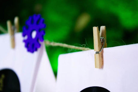 Adventskalender Zum Befüllen 24 Papiertüten Holz Miniklammern